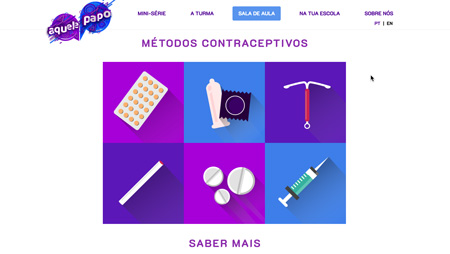 Imagem que mostra os metodos contraceptivos da PSI programada pela Intelity